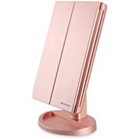 WEILY Espejo Maquillaje- Espejo Cosmético-Luz Ajustable con LED- con la ampliación 1X-2X-3X- Rotación Ajustable de 180…